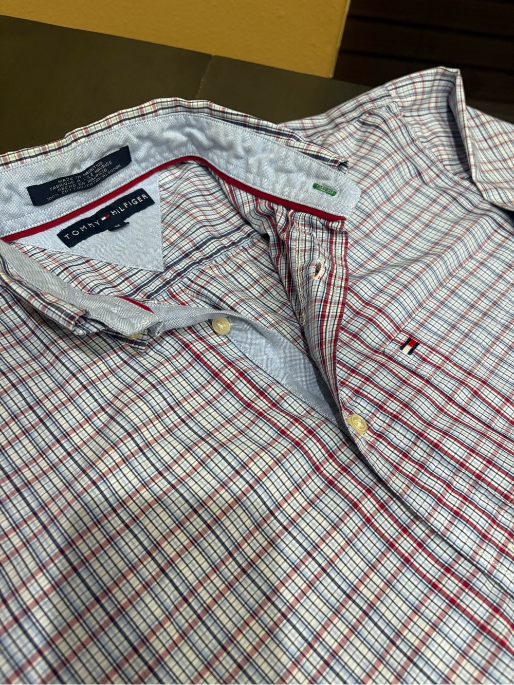 Tommy Hilfiger  Plaid Button-Down Shirt Size M